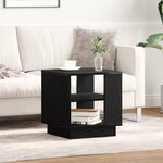 Table basse vidaXL Noir Chêne 40x40x43 cm Bois d'ingénierie