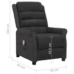 vidaXL Fauteuil de massage Noir Similicuir