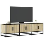 vidaXL Meuble TV chêne sonoma 150x35x41 cm bois d'ingénierie et métal