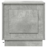 vidaXL Table de chevet avec éclairage LED Gris béton 44x34 5x45 cm