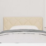 vidaXL Tête de lit avec des lumières à LED Réglable Crème 90 cm tissu