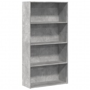 vidaXL Bibliothèque gris béton 80x30x152 cm bois d'ingénierie