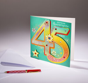 Carte double coll'âge- 45 ans