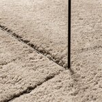 vidaXL Tapis HUARTE à poils courts doux et lavable sable 200x200 cm