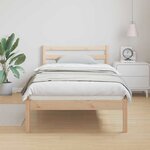 vidaXL Cadre de lit Marron 210 x 100 cm Bois massif en pin