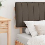 vidaXL Cadre de lit avec tête de lit rembourrée Taupe 75 x 190 cm