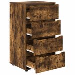 vidaXL Armoires de rangement 2 Pièces Chêne fumé 60 x 48 x 105 cm