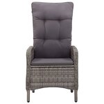 vidaXL Ensemble de bistro de jardin 5 Pièces Résine tressée Gris