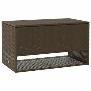 vidaXL Coffre à coussins d'extérieur marron 100x55x55 5 cm polyrotin