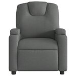 vidaXL Fauteuil inclinable en tissu gris foncé