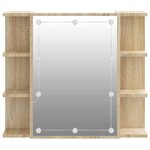 vidaXL Armoire à miroir avec LED Chêne sonoma 70x16 5x60 cm