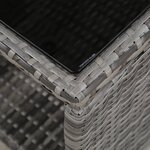 vidaXL Ensemble de bistro 3 Pièces avec coussins Résine tressée Gris