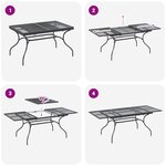 vidaXL Ensemble de salle à manger pour jardin 7 Pièces Anthracite