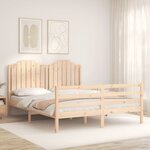 vidaXL Cadre de lit sans matelas 160x200 cm bois massif