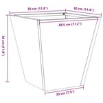 vidaXL Jardinière 30x30x30 cm acier résistant aux intempéries