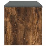 vidaXL Banc d'entrée avec coussin Chêne fumé 83 x 38 x 40 cm
