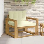 vidaXL Sofa de milieu extérieur Polyester Blanc