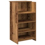 vidaXL Bureau de réception vieux bois 155x50x103 5cm bois d'ingénierie