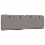 vidaXL Coussin de tête de lit taupe 160 cm tissu
