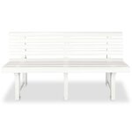 vidaXL Banc de jardin 145 5 cm Plastique Blanc