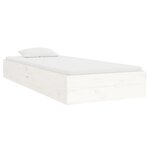 vidaXL Cadre de lit sans matelas blanc bois massif 90x190 cm