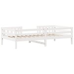 vidaXL Cadre de lit sans matelas blanc 90x200 cm bois de pin massif