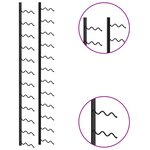 vidaXL Casier à bouteilles mural pour 24 bouteilles Noir Fer