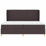 vidaXL Lit à ressorts avec matelas gris foncé 90x190 cm Marron foncé