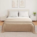 vidaXL Couvertures à jeter 6 Pièces Camel 350 x 270 cm Toison