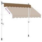 vidaXL Auvent rétractable manuel Beige 100 cm