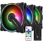 ABKONCORE HR120 (Pack de 3) - Ventilateur 120mm A-RGB pour boitier