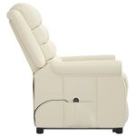 vidaXL Fauteuil Crème Similicuir