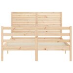 vidaXL Cadre de lit avec tête de lit 120x200 cm bois massif