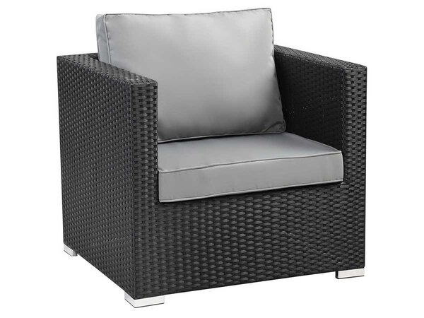 Fauteuil jardin en résine tressée "Ibiza" - Atlanta - Noir