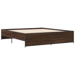 vidaXL Cadre de lit sans matelas chêne marron 200x200 cm