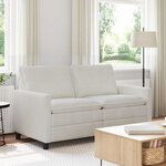 vidaXL Canapé Crème 156 x 81 x 87 5 cm Polyester