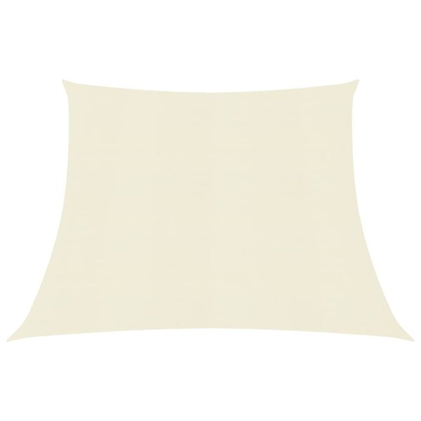 vidaXL Voile d'ombrage 160 g/m² Crème 4/5x4 m PEHD