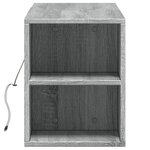 vidaXL Meuble TV mural avec lumières LED sonoma gris 135x31x39 5 cm