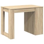 vidaXL Bureau avec tiroir et étagère chêne sonoma bois d'ingénierie