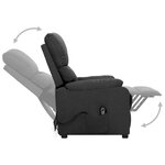 vidaXL Fauteuil Gris foncé Tissu