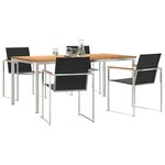 vidaXL EnsembledeRepasdeJardin 5 Pièces Teck massif