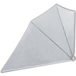 vidaXL Auvent latéral pliable de balcon Gris 160 x 240 cm