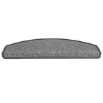 vidaXL Tapis d'escalier 15 Pièces Gris foncé 65 x 24 x 4 cm