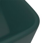 vidaXL Lavabo de luxe Vert foncé mat 41x30x12 cm Céramique