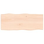 vidaXL Dessus de table bois massif non traité bordure assortie