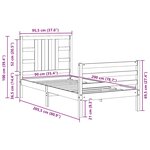 vidaXL Cadre de lit sans matelas 90x200 cm bois de pin massif