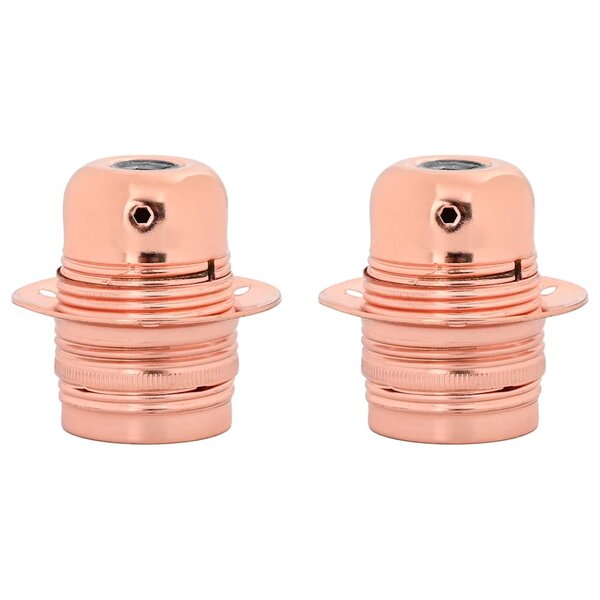 vidaXL Douilles de lampe 2 Pièces bronze or rose E27
