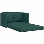 vidaXL Canapé-lit 2 en 1 vert foncé 112x174x55 cm tissu