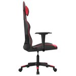 vidaXL Chaise de jeu de massage Noir et rouge Similicuir
