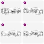 vidaXL Ensemble de canapés d'extérieur 10 pc Blanc et crème